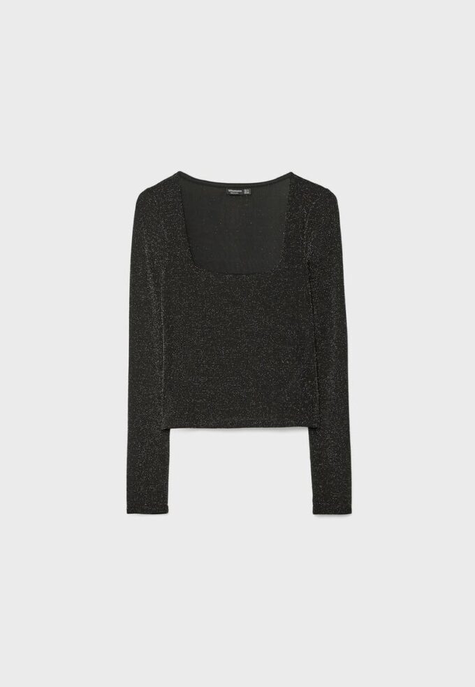 Seamless T-skjorte med firkantet hals