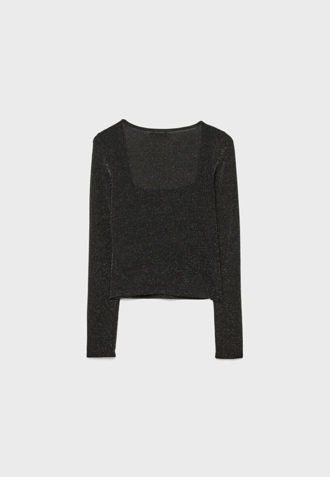 Seamless T-skjorte med firkantet hals