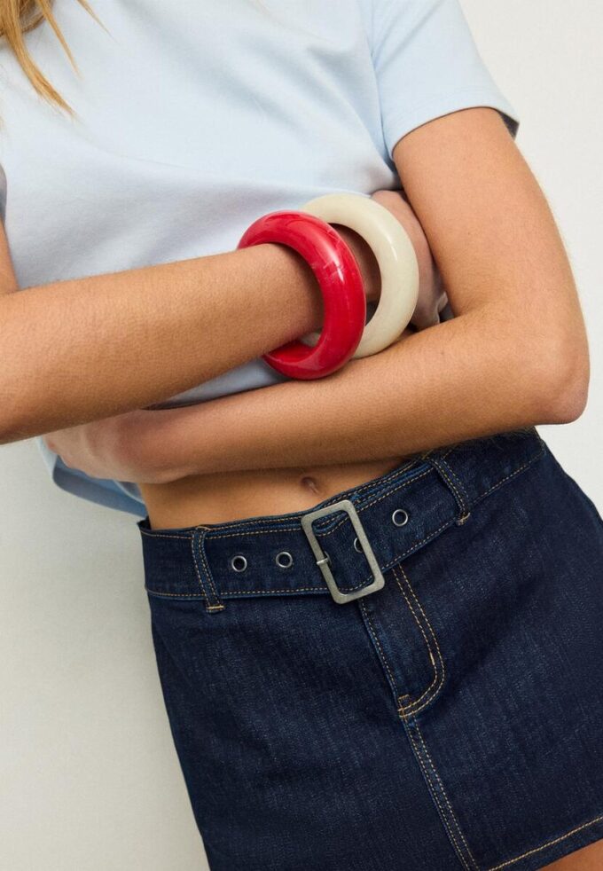 Sett med 2 armbånd i acetat