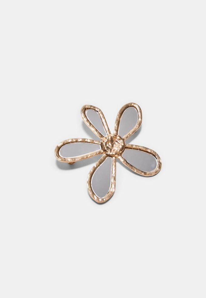 Sett med 2 blomsterpins med krystalleffekt