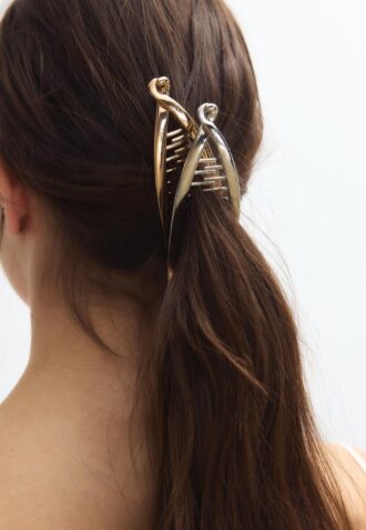 Sett med 2 metallbananklips