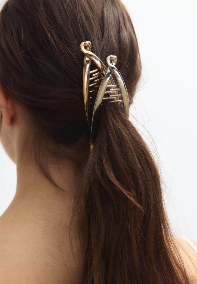 Sett med 2 metallbananklips