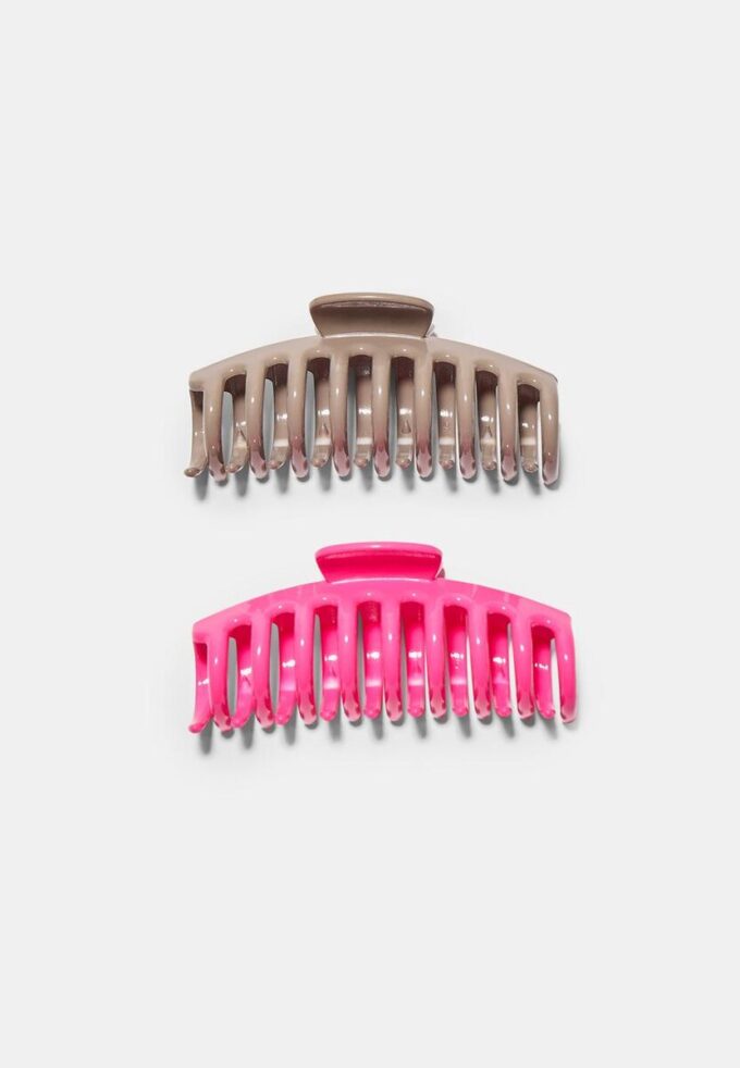 Sett med 2 Soft-Touch Maxi-hårspenner