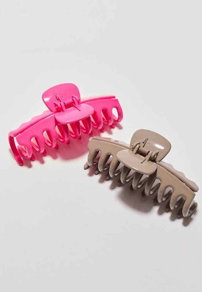 Sett med 2 Soft-Touch Maxi-hårspenner