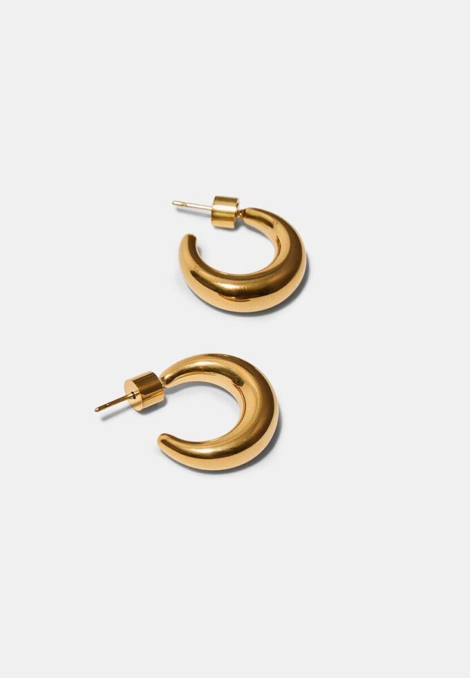 Sett med 2 store, vanntette hoop-øreringer