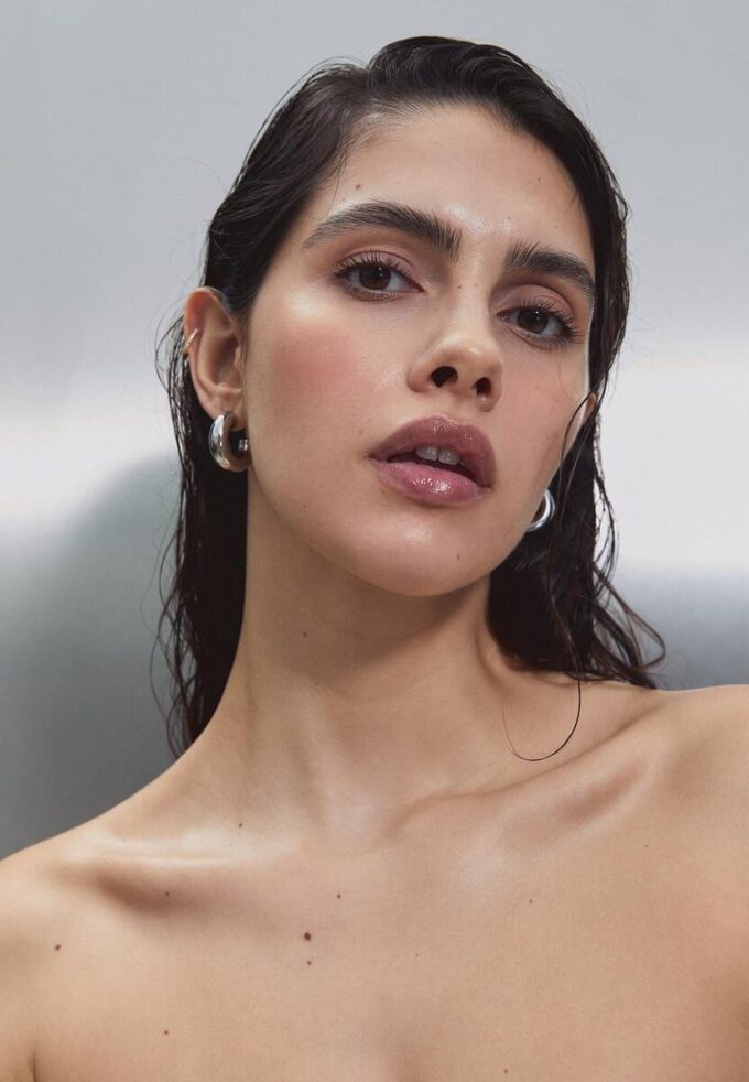 Sett med 2 store, vanntette hoop-øreringer