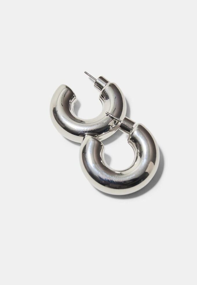 Sett med 2 store, vanntette hoop-øreringer