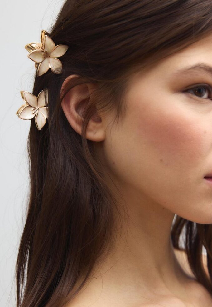 Sett med 3 blomsterklips