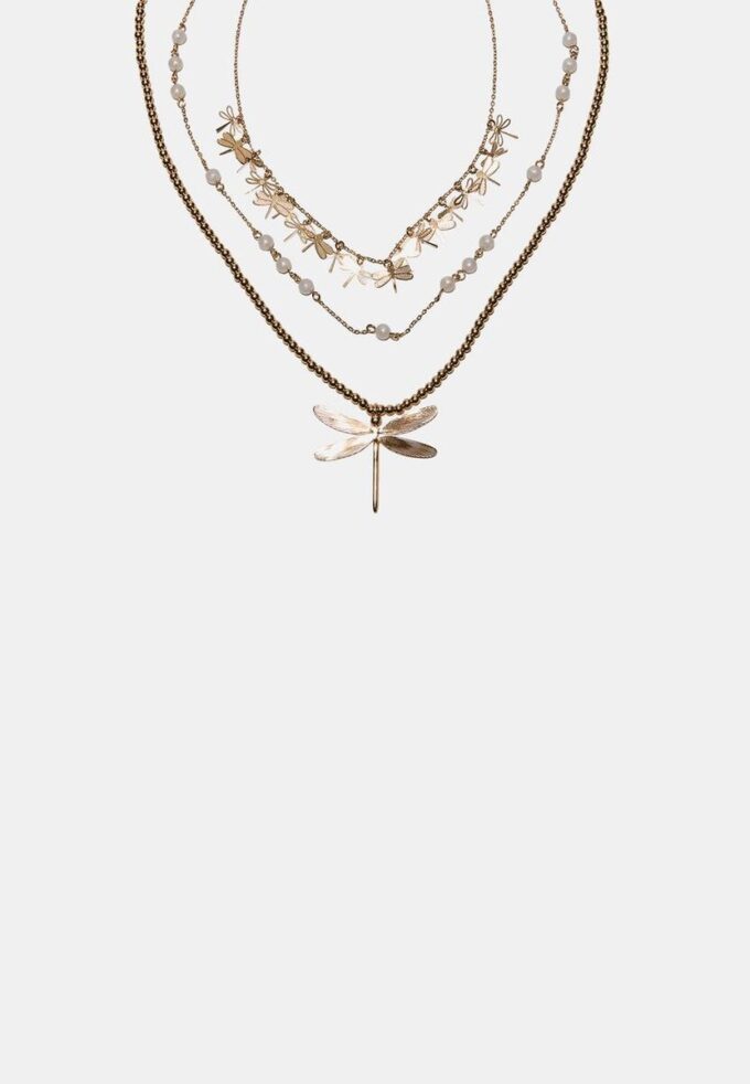 Sett med 3 Dragonfly-halskjeder