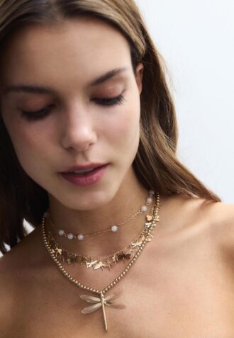 Sett med 3 Dragonfly-halskjeder