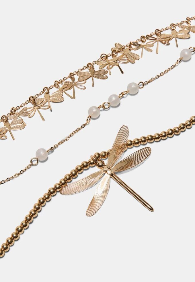 Sett med 3 Dragonfly-halskjeder