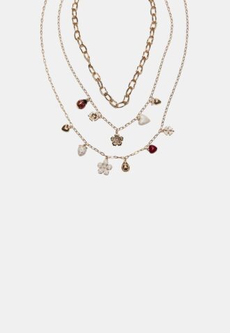 Sett med 3 halskjeder med flere anheng