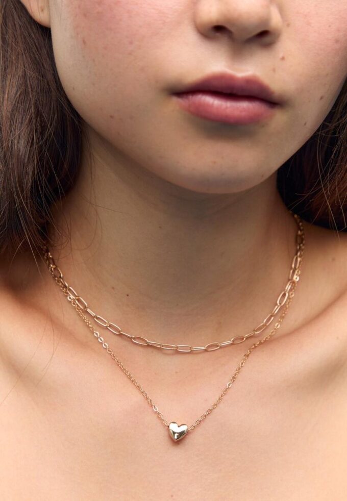 Sett med 3 Lariat-hjertehalskjeder