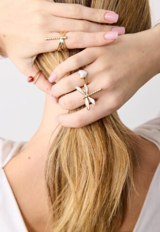 Sett med 4 Dragonfly-ringer