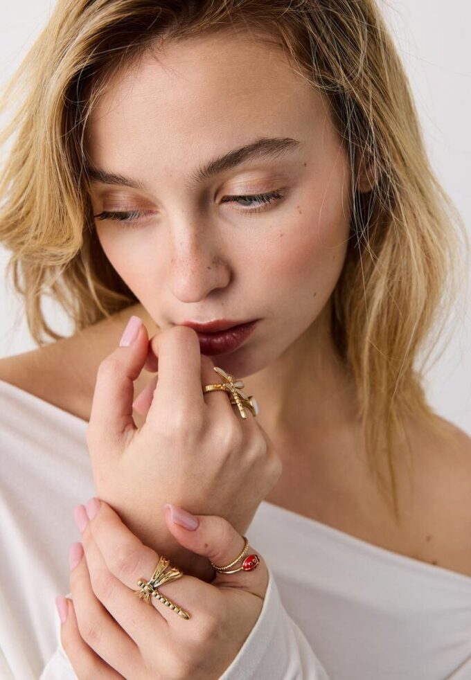 Sett med 4 Dragonfly-ringer