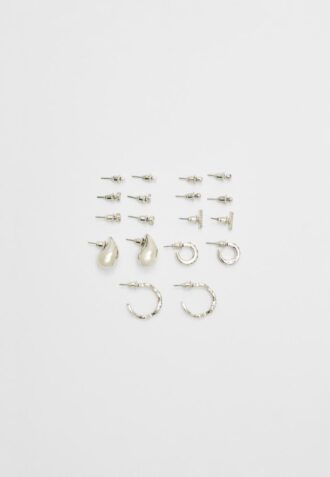 Sett med 9 par mini-dråpeøreringer