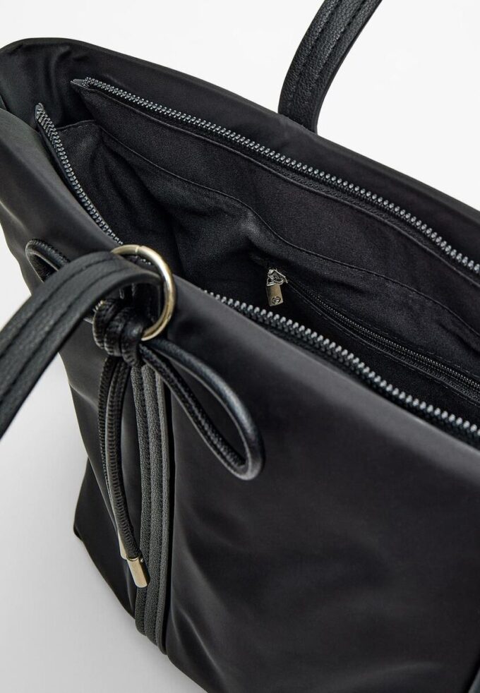 Shopper-veske i stoff med sløyfe