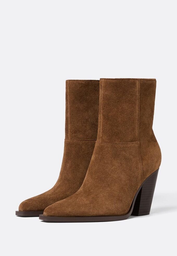 Skinn-cowboy-ankelstøvler