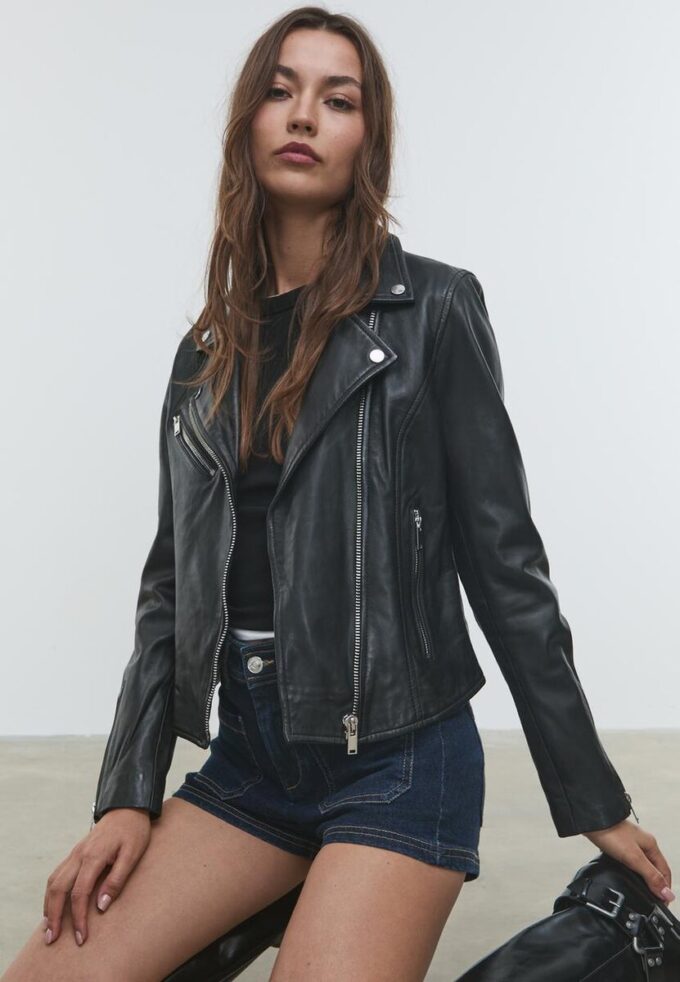 Skinnbikerjakke