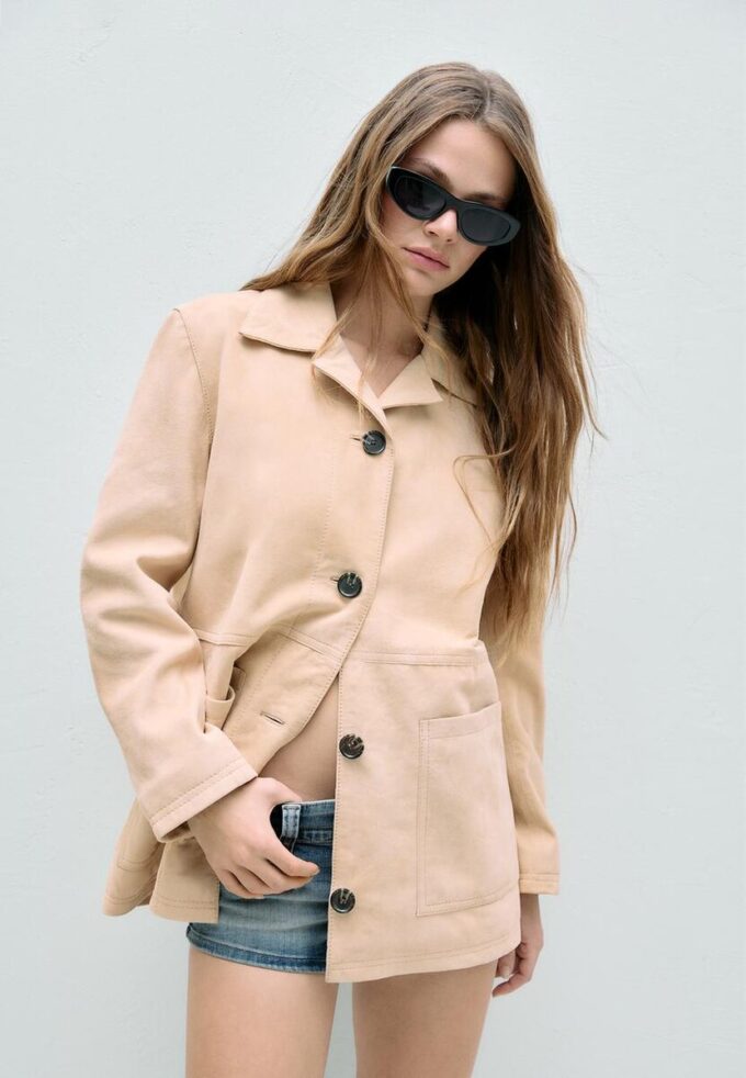 Skinnjakke med lommer