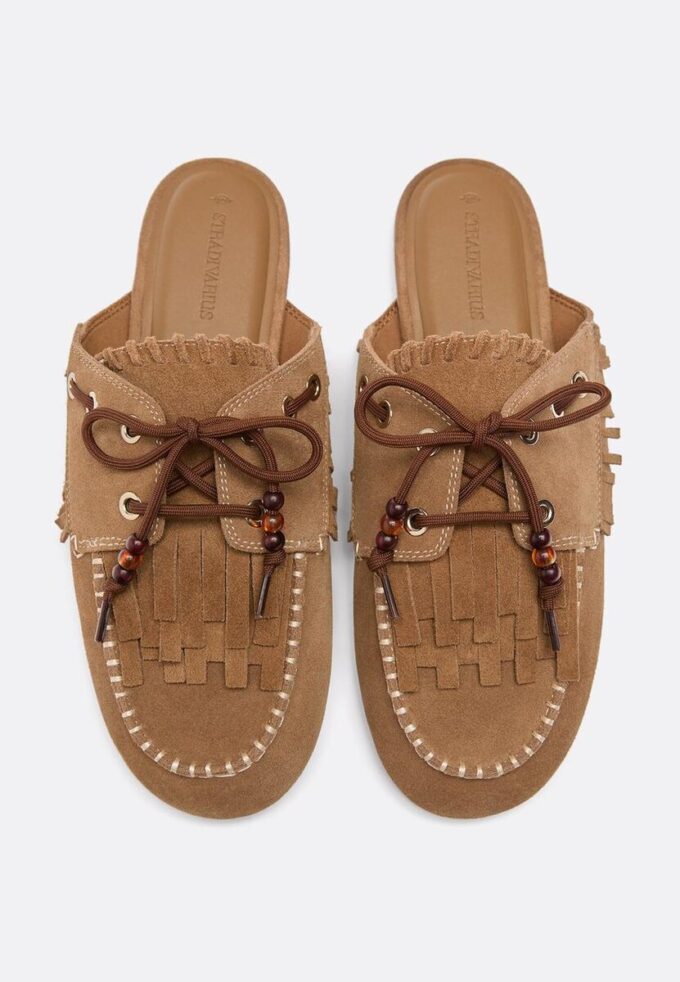 Skinnloafers uten hæl med charms