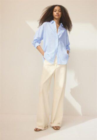 Skjorte med lin-effekt