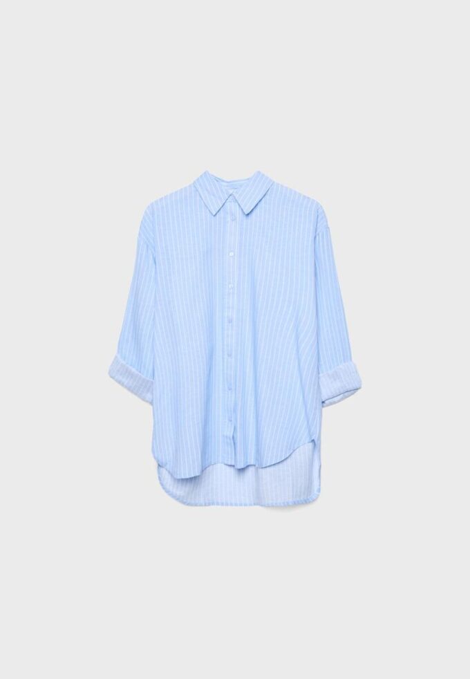 Skjorte med lin-effekt