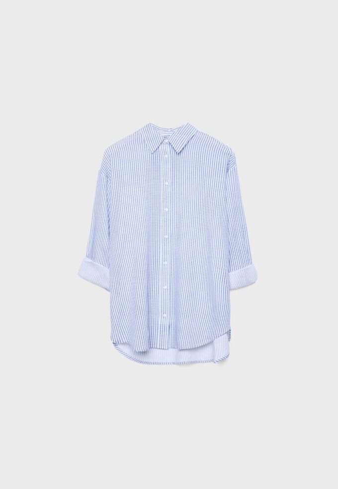 Skjorte med lin-effekt