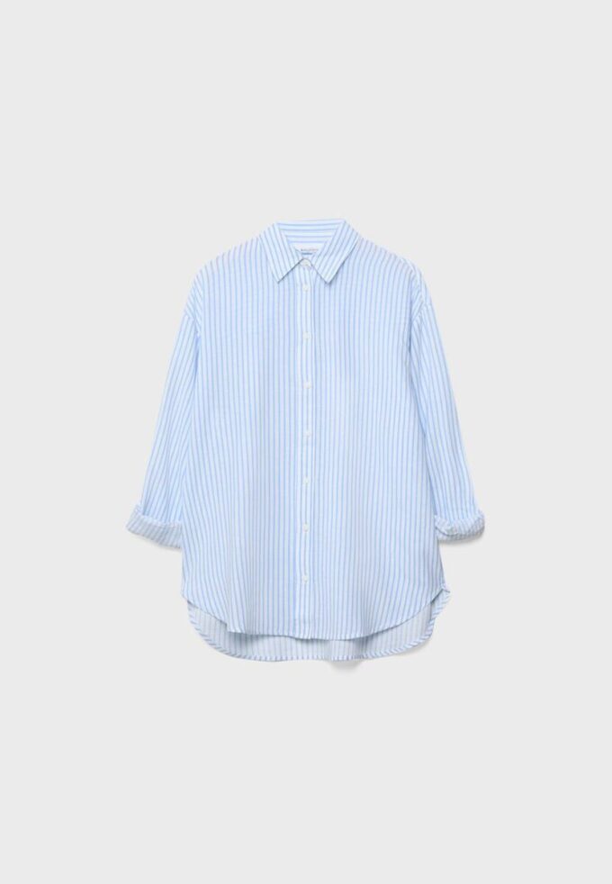 Skjorte med lin-effekt