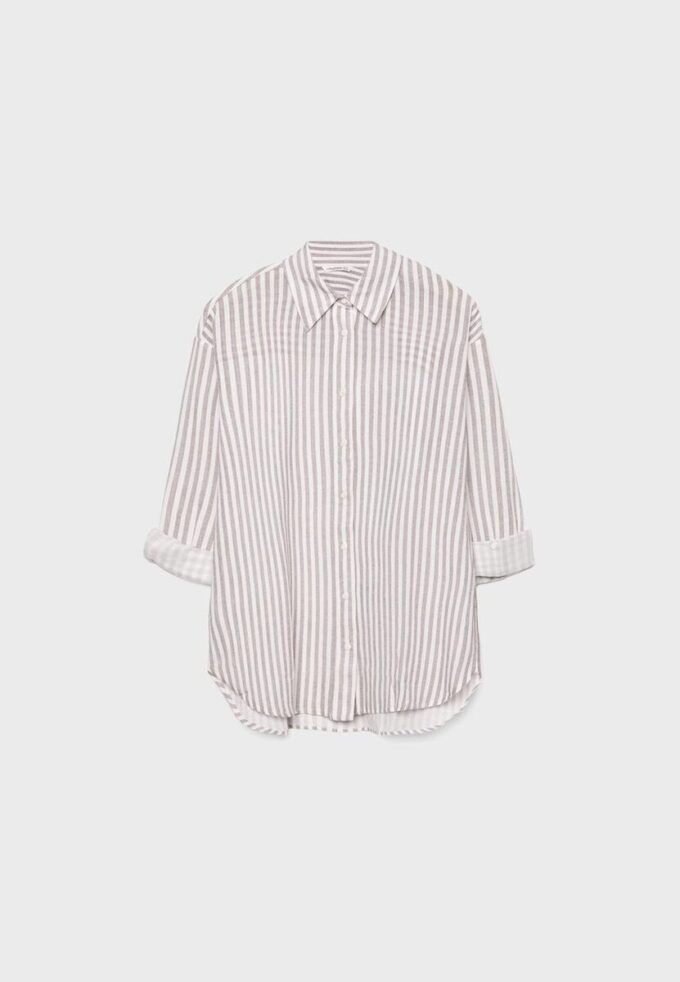 Skjorte med lin-effekt