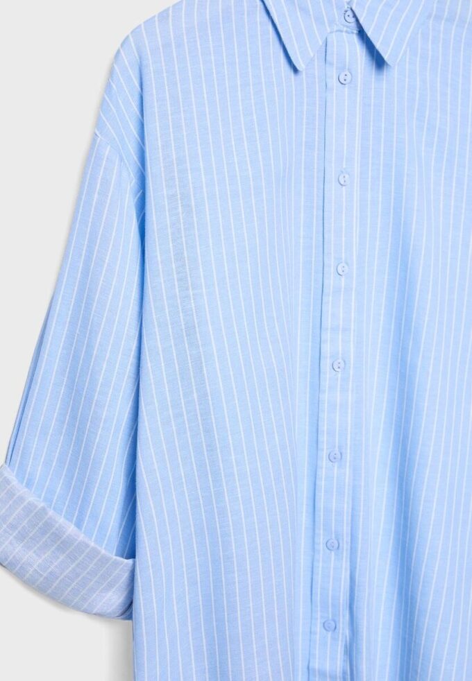 Skjorte med lin-effekt