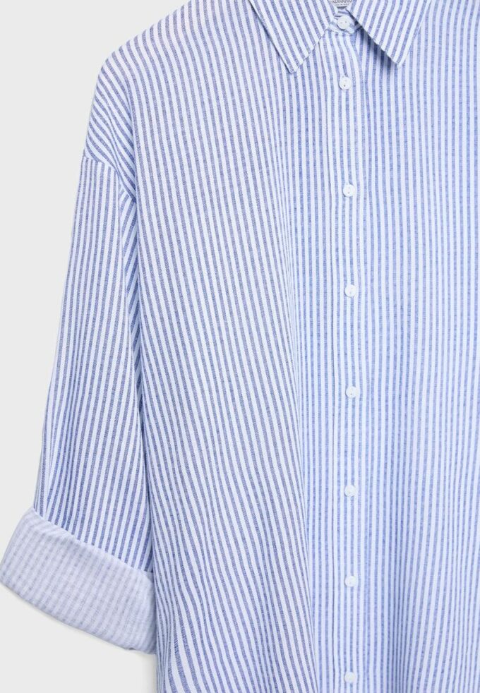 Skjorte med lin-effekt