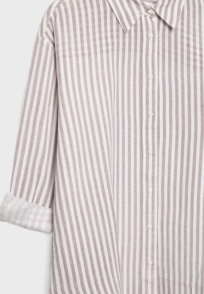 Skjorte med lin-effekt