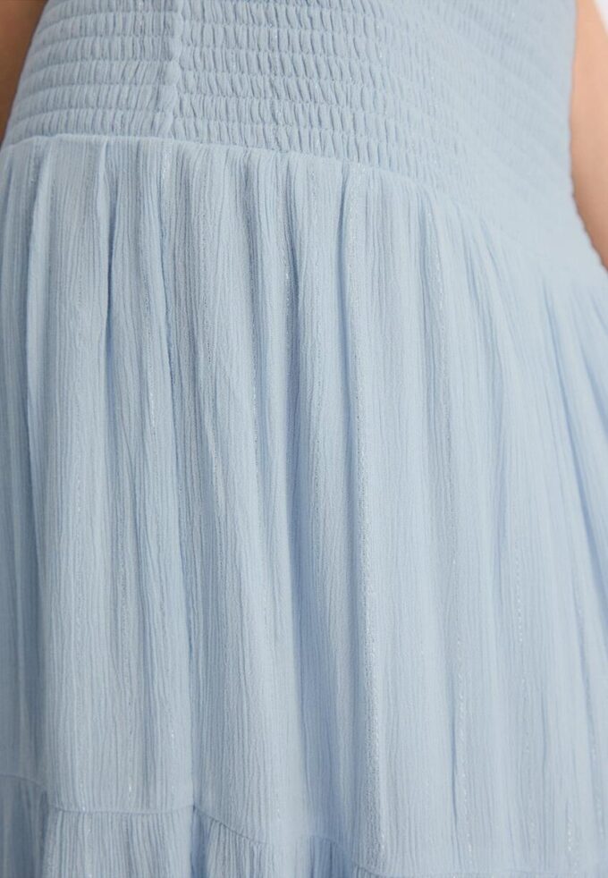 Skjørt med paneler og metalltråd