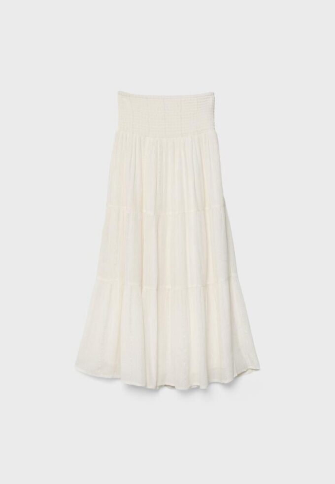 Skjørt med paneler og metalltråd