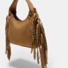Skulderveske med frynser på siden