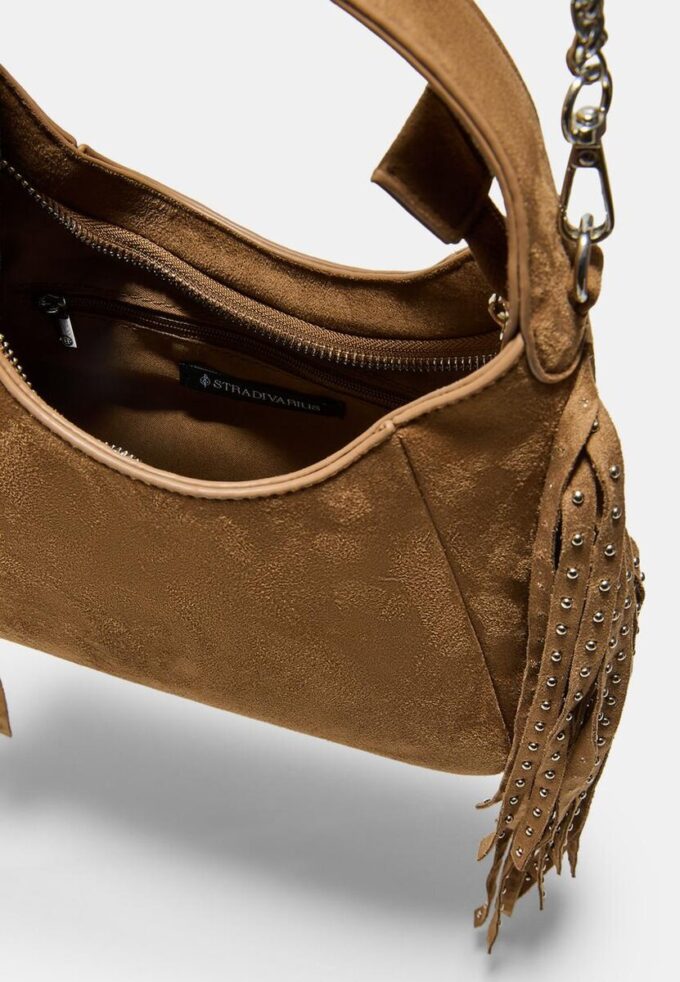 Skulderveske med frynser på siden