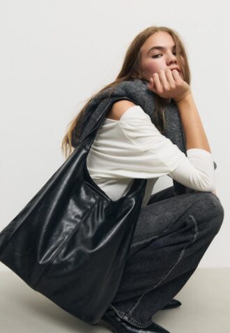 Skulderveske med glidelås