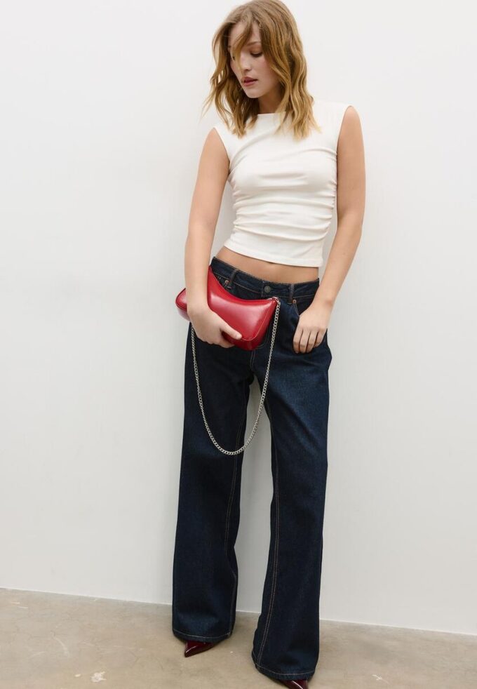 Skulderveske med lang kjede