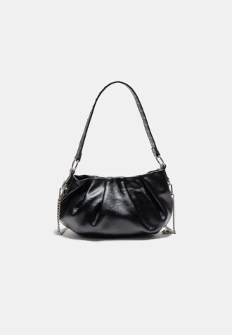 Skulderveske med plissering og stroppdetaljer