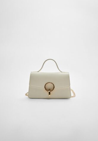 Skulderveske med rund lås