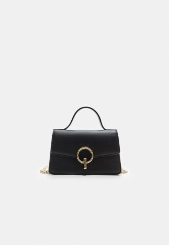 Skulderveske med rund lås