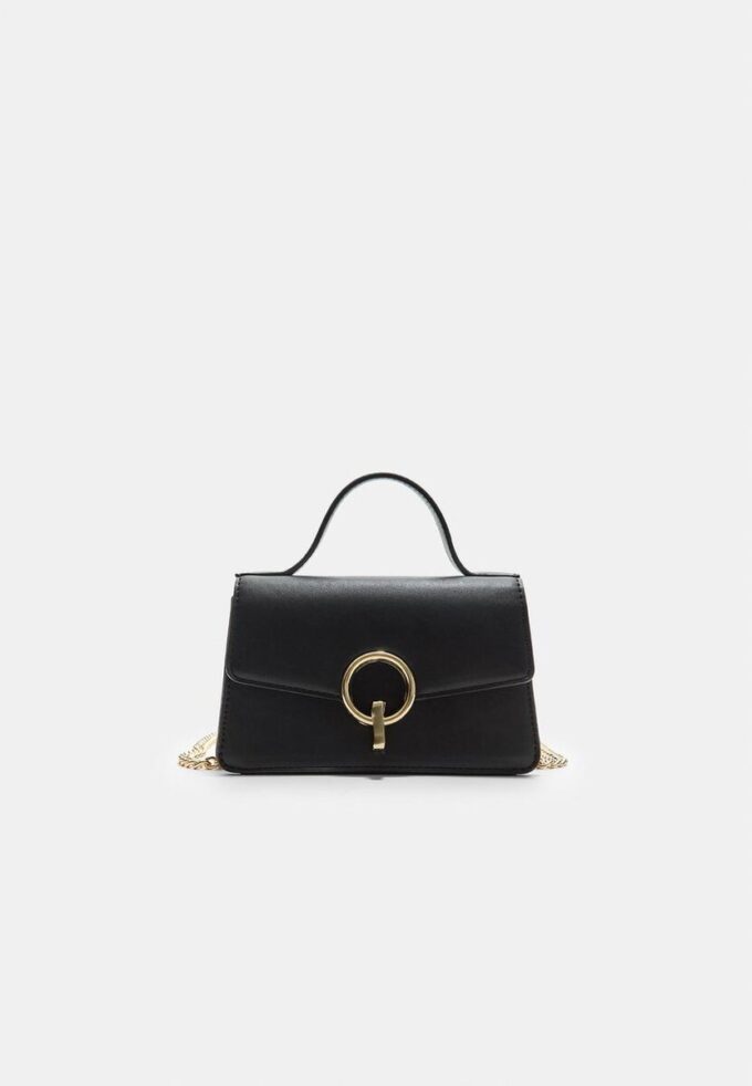 Skulderveske med rund lås