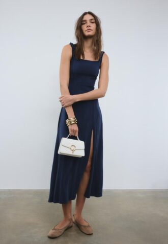 Skulderveske med rund lås