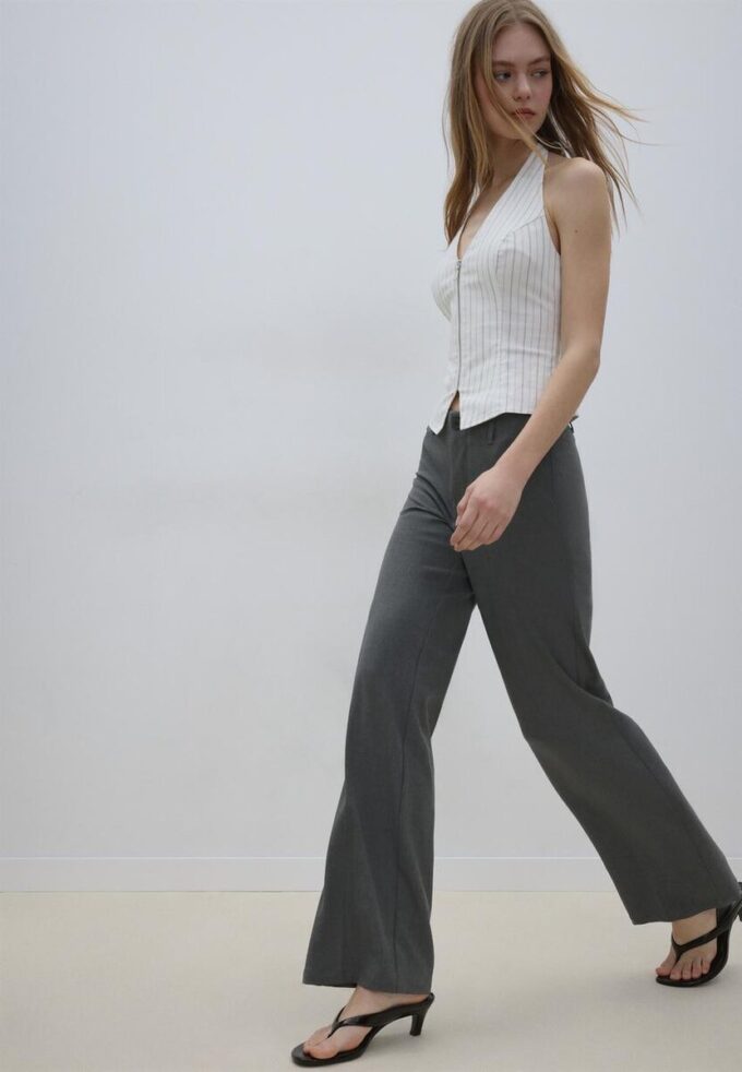 Slim fit-bukser med rett snitt