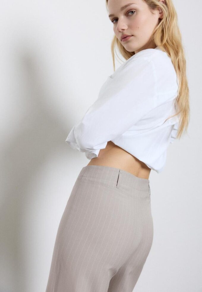 Slim fit-bukser med rett snitt