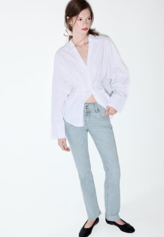 Slim fit-jeans med lav midje