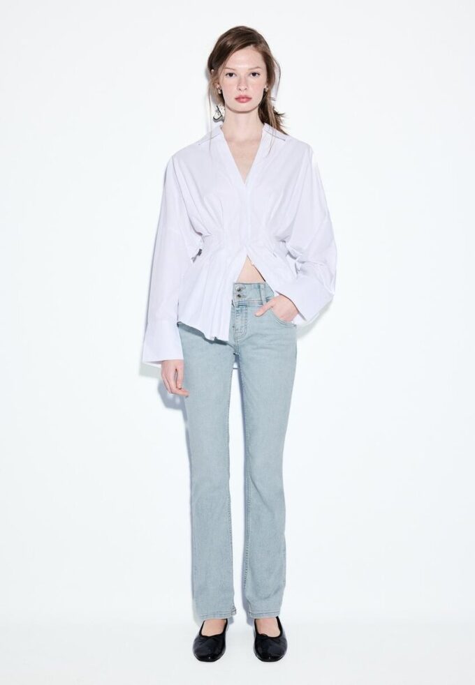 Slim fit-jeans med lav midje