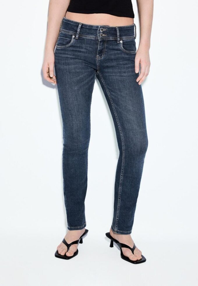 Slim fit-jeans med lav midje