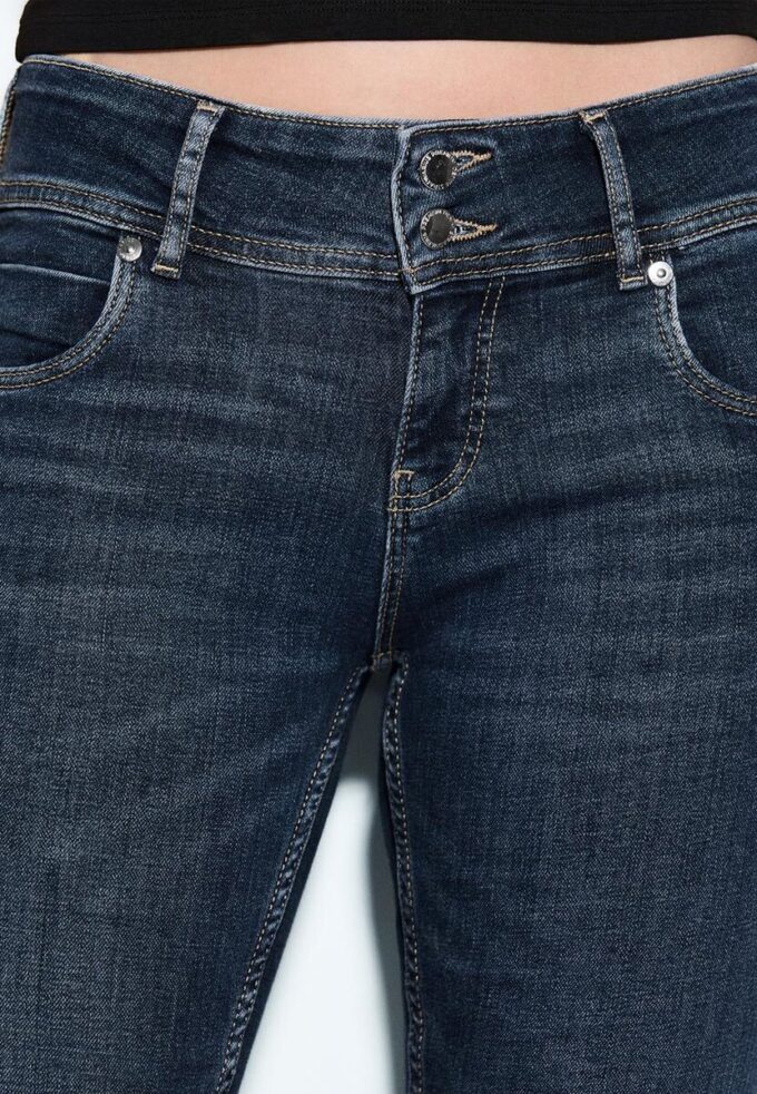 Slim fit-jeans med lav midje